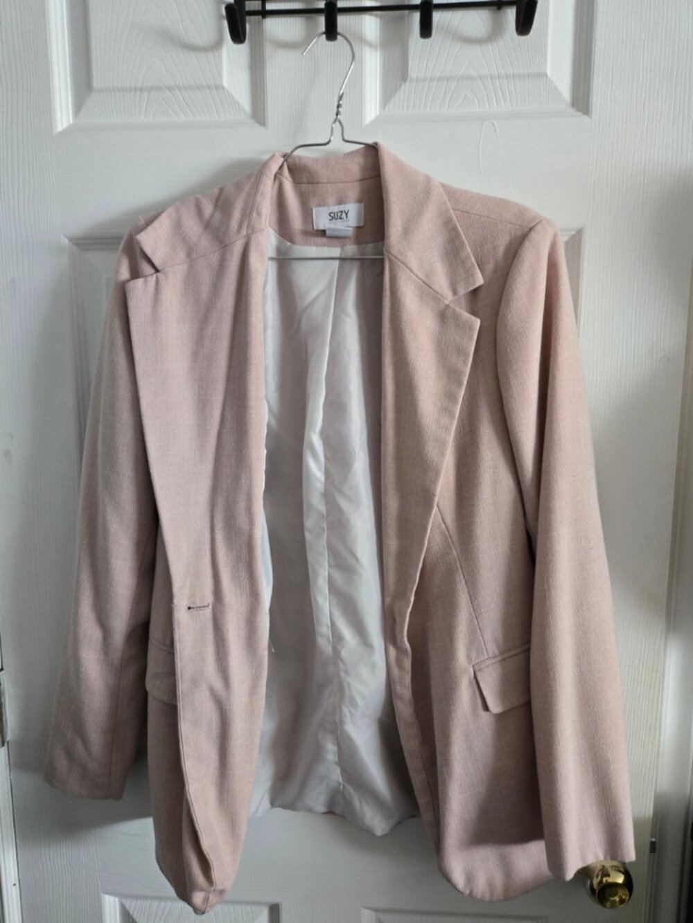 Suzy Shier 1-Button Blazer